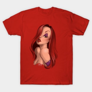 Lady in red T-Shirt